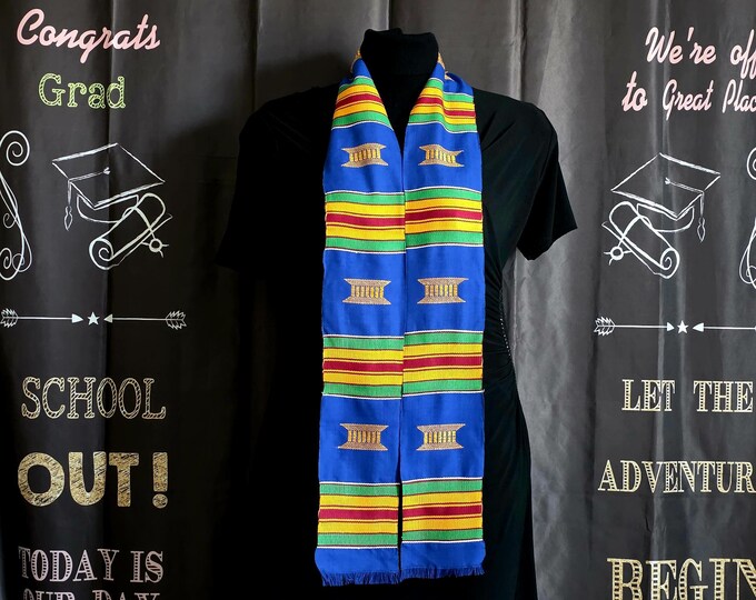 Heritage Blue Kente Stoles