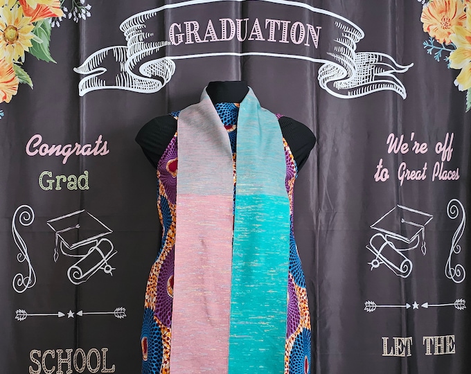 Pink and Green Kente Stoles