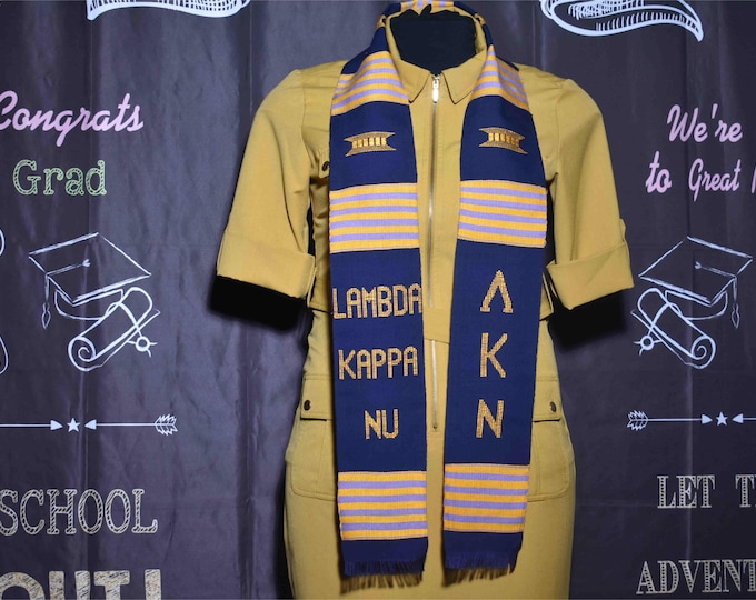 LAMBDA KAPPA NU Kente Stoles.