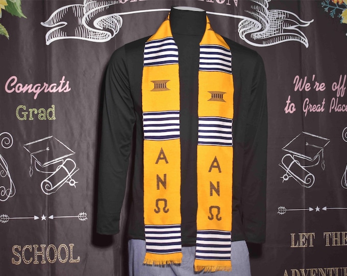 Alpha Nu Omega  Gold Kente Stoles