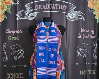 Jack and Jill Class of 2024 Kente Cloth Stoles