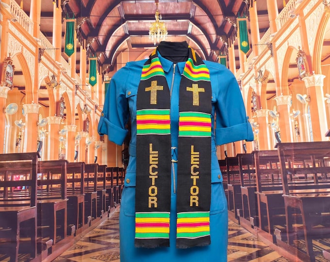 LECTOR  Black Kente Stoles