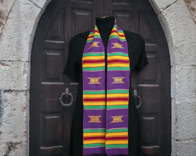 Heritage Purple Kente Stoles