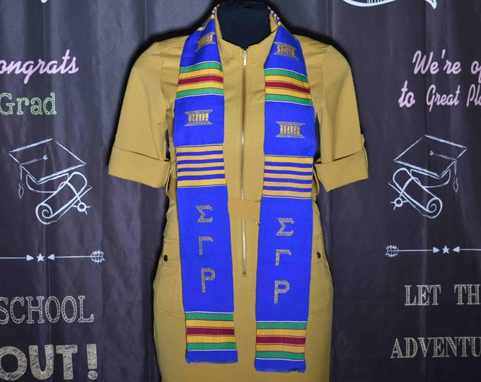 Sigma Gamma Rho Graduation African Colors Blue Kente Stoles