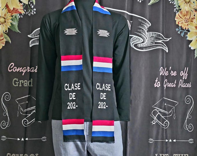 CLASE DE 2026 Kente Stoles- Red White Blue