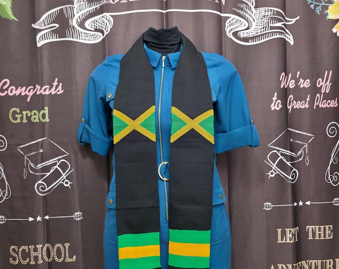 Custom Jamaican Flag New Design Kente Stoles