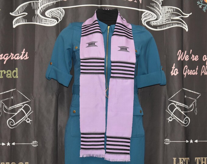 Blank Lavender and Black Kente Stoles