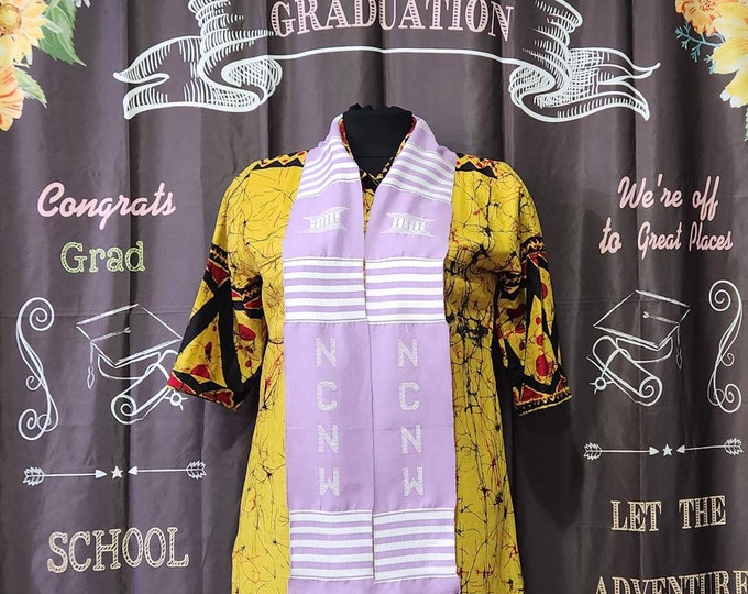 NCNW  Lavender and White Kente Stoles