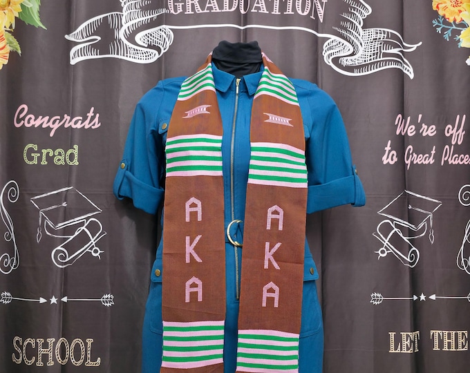 ALPHA KAPPA ALPHA Brown Kente Stoles