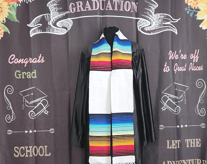 Blank Multicultural White Kente Stoles