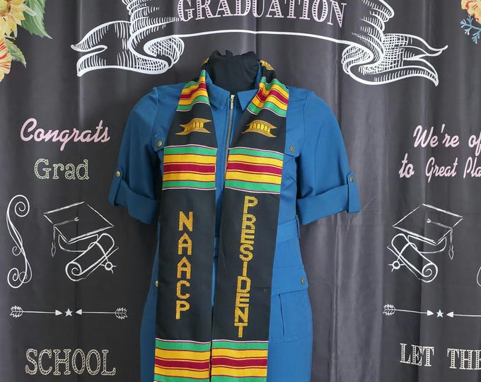 NAACP PRESIDENT Black Kente Stoles