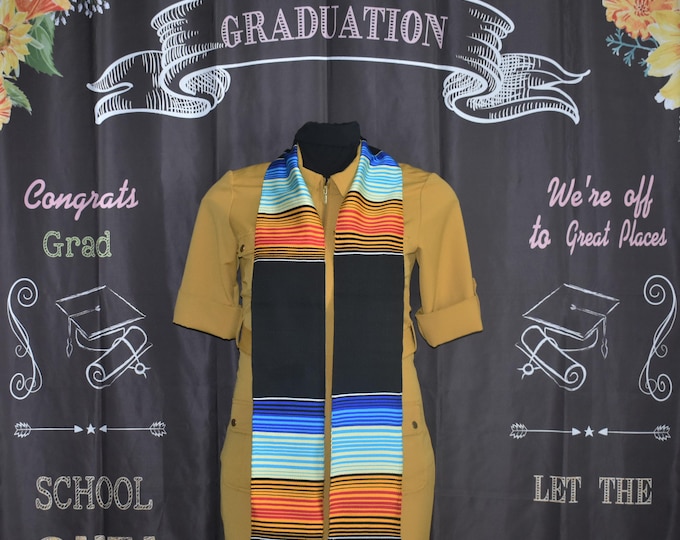 Custom Multicultural Black Kente Stoles