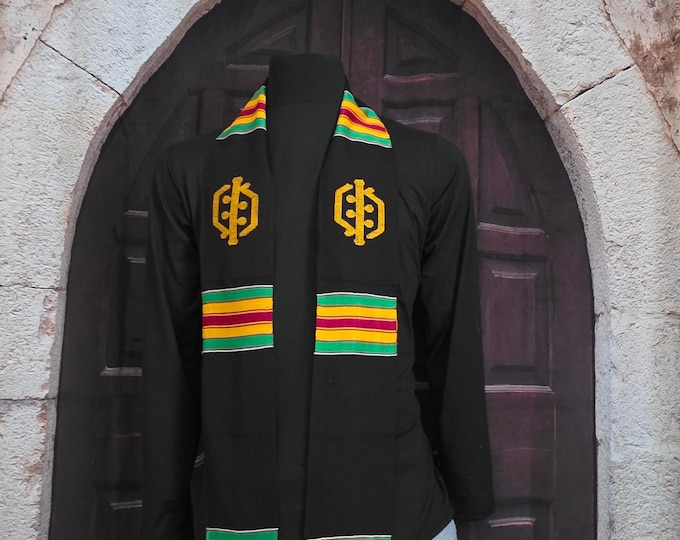 Custom GYE NYAME Kente Stoles