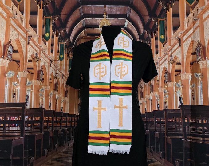 CROSS White Kente Stoles