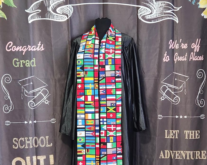Flags Of The World Graduation Scarves
