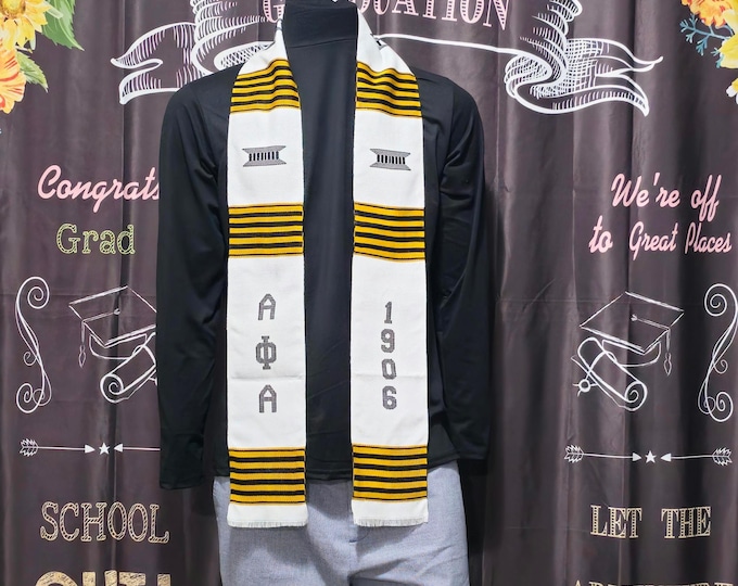 Alpha Phi Alpha 1906 White Kente Stoles