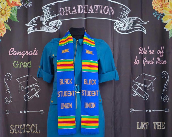 Black Student Union Blue Kente Stoles