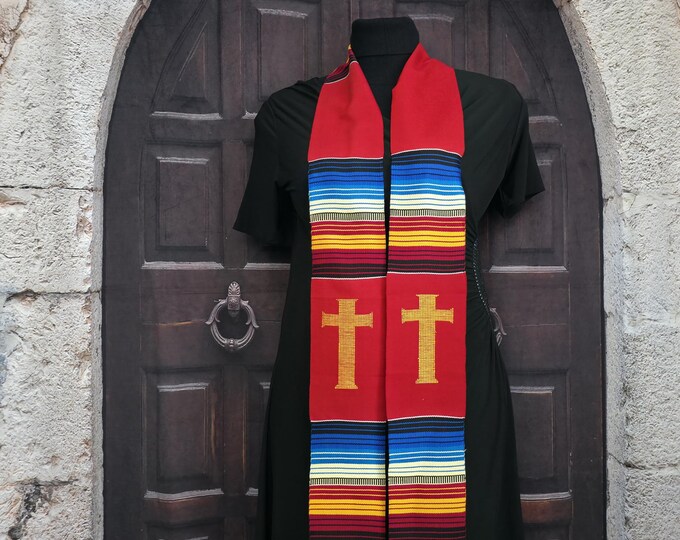 CROSS Multicultural Red Kente Stoles