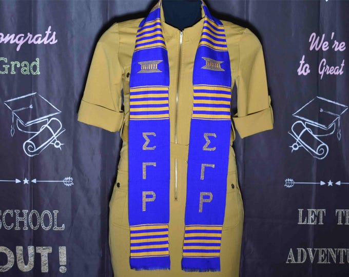 Sigma Gamma Rho Graduation Blue Kente Stoles