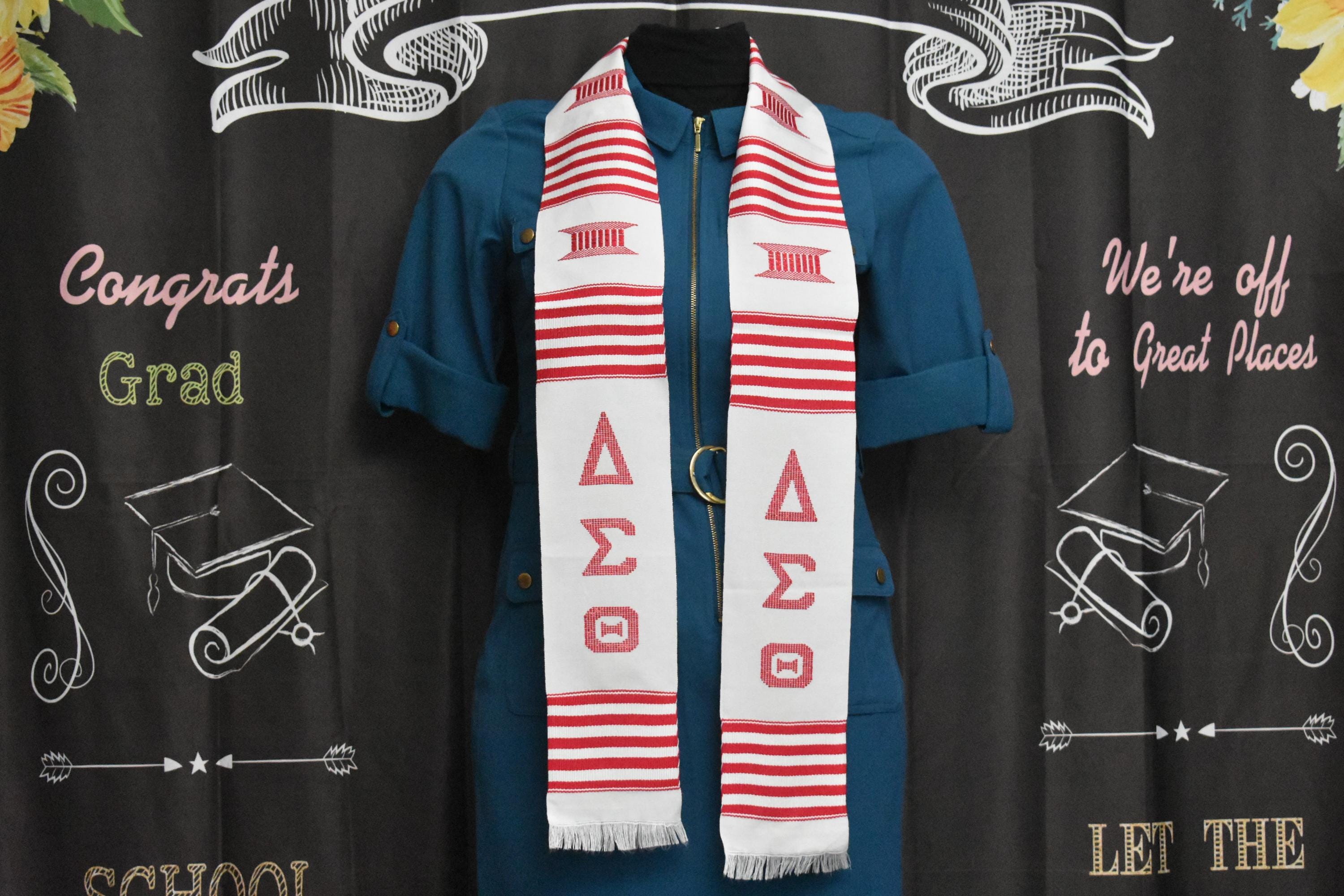 Delta Sigma Theta White Kente Stoles