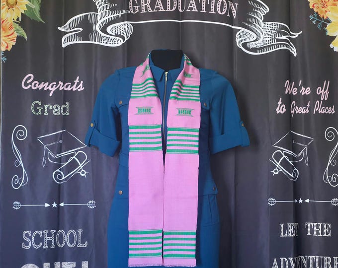 ALPHA KAPPA ALPHA  Blank Pink Kente Stoles