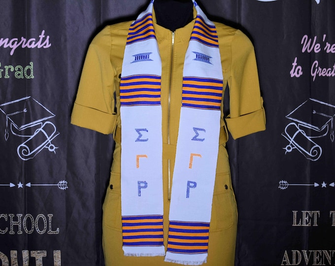 Sigma Gamma Rho Graduation White Kente Stoles