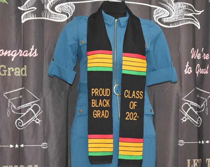 Proud Black Grad Class of 2026 Kente Stoles