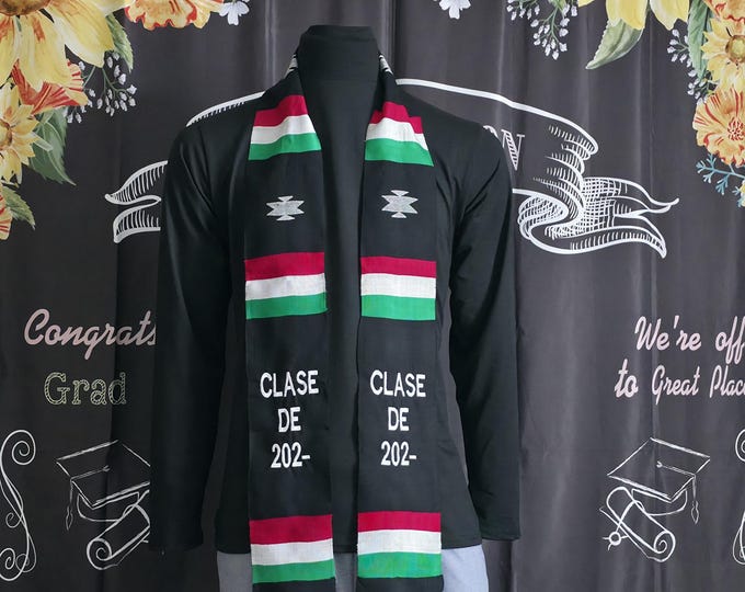 CLASE DE 2026 Kente Stoles- Red White Green