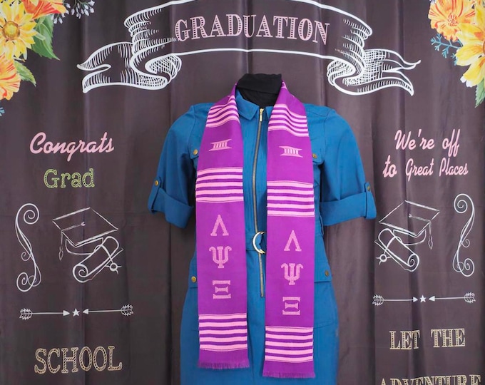 Lambda Psi Xi Kente Cloth Stoles
