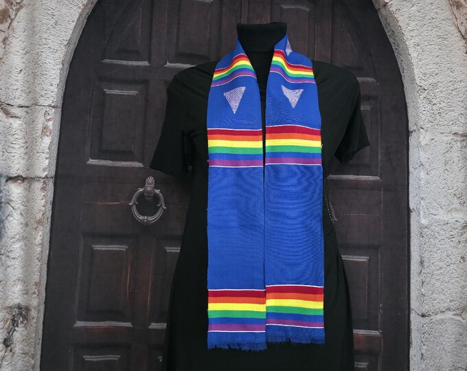 LGBT Custom Blue Kente Stole