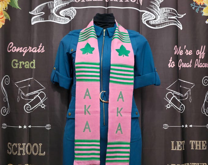 ALPHA KAPPA ALPHA  Kente Stoles Two Ivy Leafs.