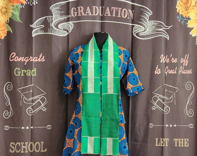 Blank Nigerian Flag Design Kente Stoles