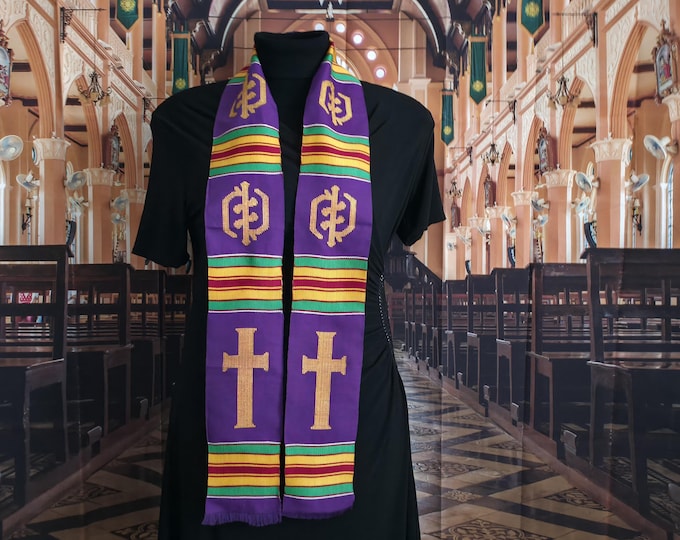 CROSS Purple Kente Stoles