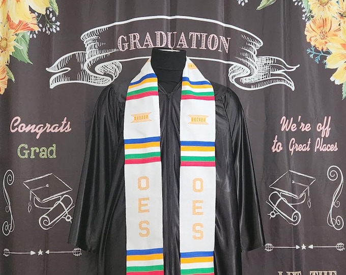 Order of Eastern Star Sorority White Kente Stoles