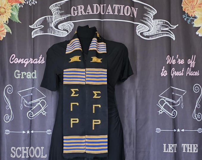 Sigma Gamma Rho Graduation Black Kente Stoles