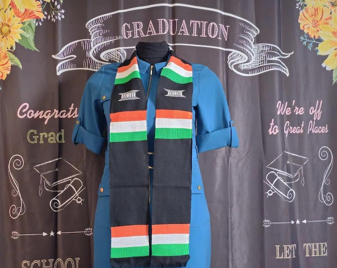 Blank IVORY COAST Flag Kente Stoles