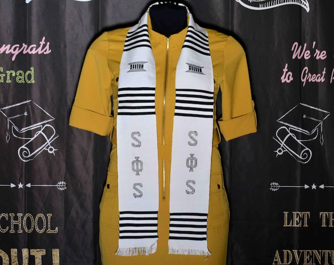 Swing Phi Swing White Kente Stoles