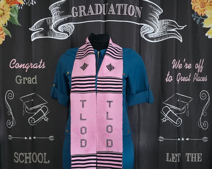 TLOD Pink and Black  Kente Stoles