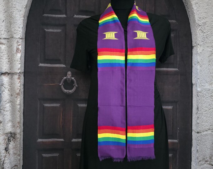 LGBT Custom Purple Kente Stole