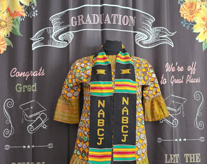 NABCJ Black   Kente Stoles