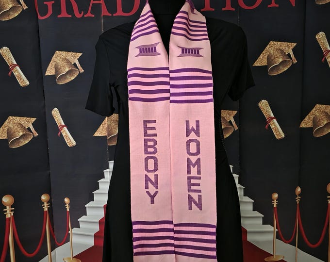 EBONY WOMEN Pink and Purple Kente Stoles