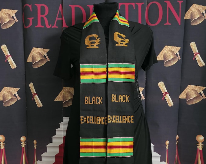 Black Excellence Kente Stole-SANKOFA BIRD