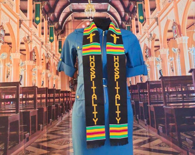 HOSPITALITY  White Kente Stoles