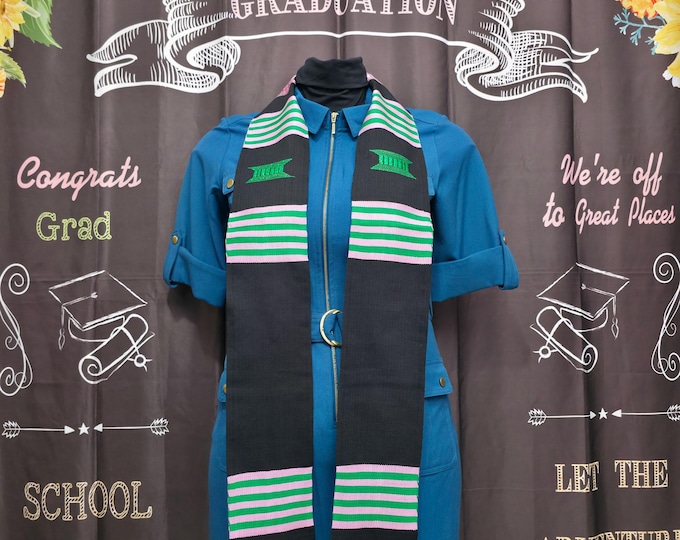 Blank ALPHA KAPPA ALPHA  Black Kente Stoles