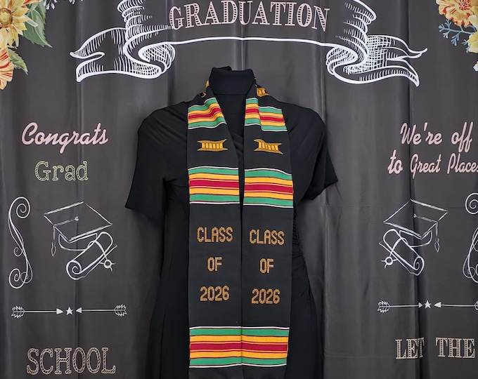 Class of 2026 Graduation Kente Cloth Stole