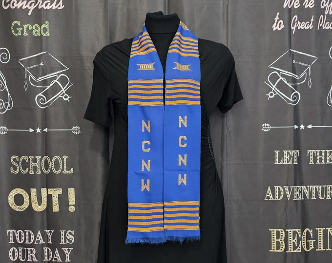 NCNW  Blue and Gold Kente Stoles