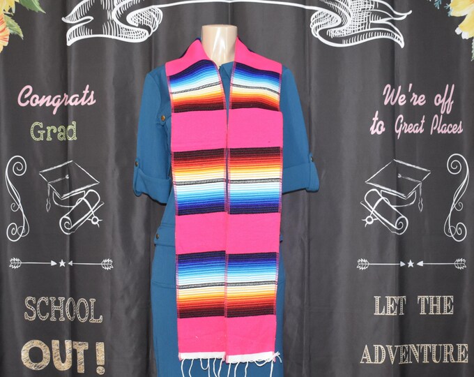 Serape Graduation Pink Scarf