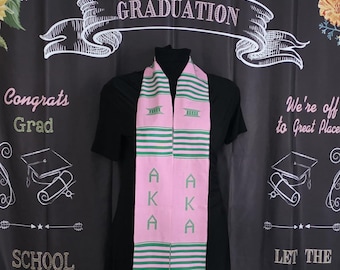 ALPHA KAPPA ALPHA  Pink Kente Stoles