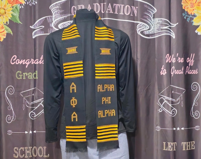 Alpha Phi Alpha and ΑΦΑ Black Kente Stoles