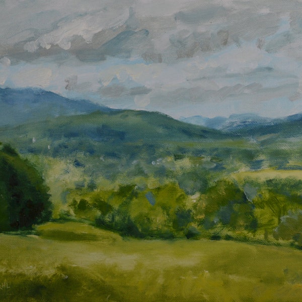 Original Oil Painting, Berkshire Landscape, Mountains, by Robert Lafond